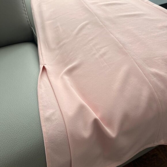 LULULEMON Pink V-neck side slit midi dress lined size 4 quick dry NWOT - Picture 5 of 11